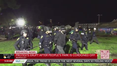Protests erupt after People's Park in Berkeley cordoned off